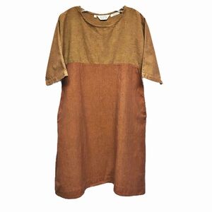 Drichu Two Tone Cotton Lagenlook Dress Size S